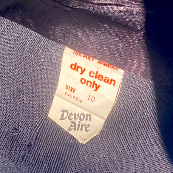 Devon Aire Equestrian Hunt Show Coat Black Vintage - Picture 8 of 12